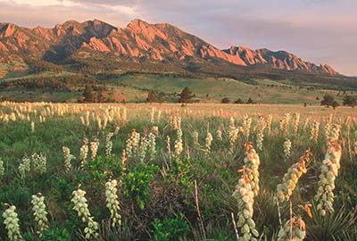 Boulder's famous 'Flatirons' rock formation